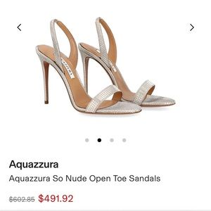 *NWT* Aquazzura So Nude Sandals 105mm size 9 US (39 EU) in Champagne